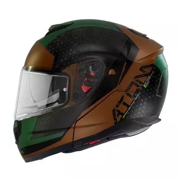 Модульный шлем MT Helmets Atom SV Adventure B6, зеленый