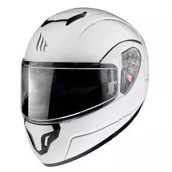 Модульный шлем MT Helmets Atom SV Skill A0, белый