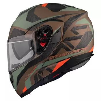 Модульный шлем MT Helmets Atom SV Skill A9, коричневый