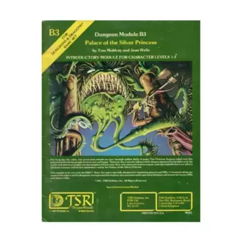 Модуль Palace of the Silver Princess (4th Printing, Green), Basic Dungeons & Dragons (Original Edition) - Modules & Adventures - B Series