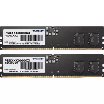 Модуль памяти Patriot Signature Line 16 Гб (2x8ГБ), 5600 МГц, DDR5, PSD516G5600K, черный