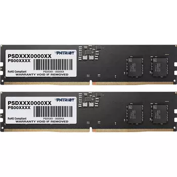 Модуль памяти Patriot Signature Line 32 Гб (2x16Гб), 5600 МГц, DDR5, PSD532G5600K, черный
