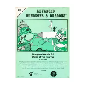 Модуль Shrine of the Kuo-Toa (4th Printing), Advanced Dungeons & Dragons (1st Edition) - Modules & Adventures - D, G & Q Series