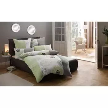 Мое домашнее постельное белье» Cison в размере. 135х200 или 155х220 см", хлопковое постельное белье с цветочным рисунком My Home, светло-зеленый