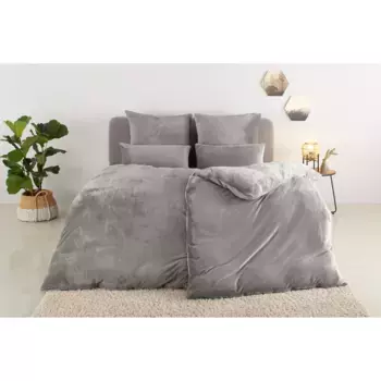 Мое домашнее постельное белье "DESNER3", постельное белье на молнии, на ощупь кашемира, уютное и мягкое My Home, серый