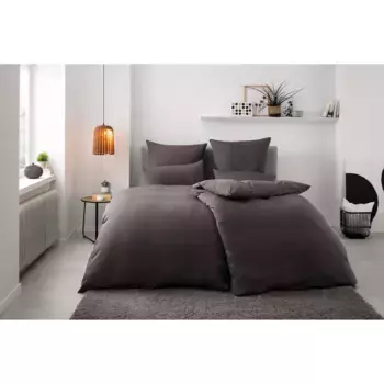 Мое домашнее постельное белье «Деснер», премиум качество, 100% полиэстер, очень мягкое, однотонное, размером от 135х200 см My Home, антрацит
