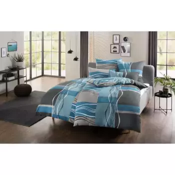 Мое домашнее постельное белье» Келиан в размерах. 135x200 или 155x220 см", разного качества, постельное белье с рисунком My Home, цвет petrol/grau