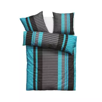 Мое домашнее постельное белье "PHILINE", с современными полосками, постельное белье из хлопка, по размеру. 135х200см My Home, цвет trkis