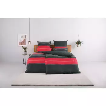 Мое домашнее постельное белье» размером в круг. 135x200 или 155x220 см", хлопковое постельное белье в полоску, современное постельное белье My Home, красный