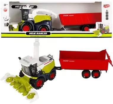 Мое ранчо Комбайн с прицепом 40 см со светом и звуком Mega Creative