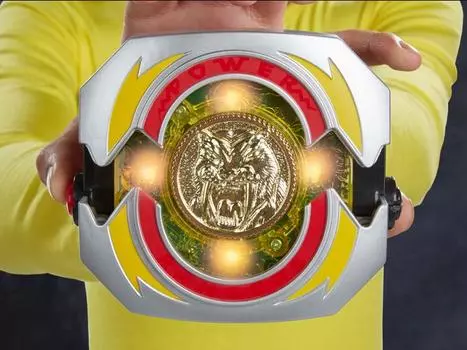 Могучий Морфин Могучие Рейнджеры Коллекция Молний Желтый Рейнджер Могучий Морфер 1/1 Масштаб Реплика Hasbro