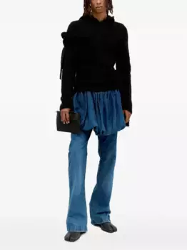 Мохеровая толстовка с капюшоном AARON ESH, черный