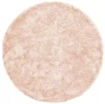 Мохнатый ковер Bruno Banani "Алга", круглый, однотонный, особенно мягкий и приятный 120 см, розовый