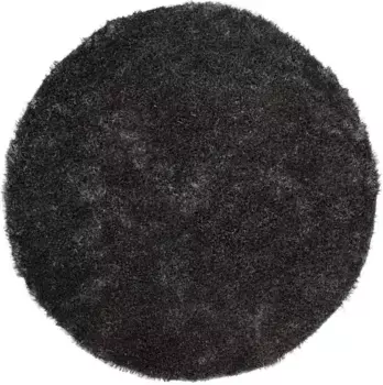 Мохнатый ковер Bruno Banani "Алга", круглый, однотонный, особенно мягкий и приятный 160 см, цвет anthrazit