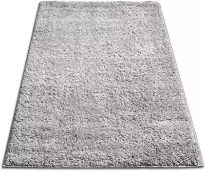 Мохнатый ковер для моего дома "Jara", прямоугольный, мохнатый, однотонный, мягкое качество, гостиная My home 40х60 см, цвет silberfarben