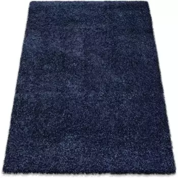 Мохнатый ковер для моего дома "Jara", прямоугольный, мохнатый, однотонный, мягкое качество, гостиная My home 200х290 см, цвет navy