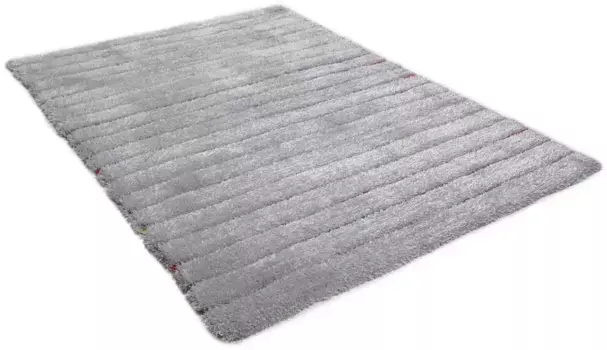 Мохнатый ковер TOM TAILOR HOME "Soft Hidden Stripes", прямоугольный, очень мягкий и пушистый, идеально подходит для гостиной и спальни 65х135 см, серый