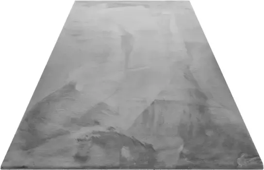 Мохнатый ковер Wecon home Basics "Анна", прямоугольный, гостиная, спальня, имитация меха, очень мягкий и пушистый, однотонный 200х200 см, серый