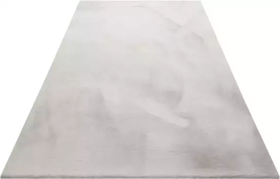 Мохнатый ковер Wecon home Basics "Анна", прямоугольный, гостиная, спальня, имитация меха, очень мягкий и пушистый, однотонный 120х170 см, светло-серый