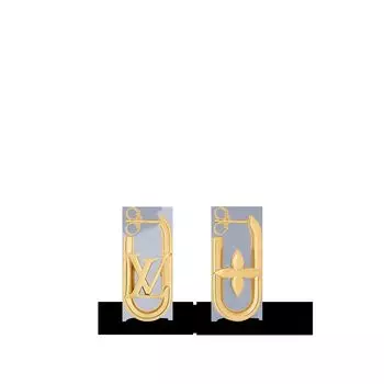 Мои серьги-цепочки LV Louis Vuitton, золотой