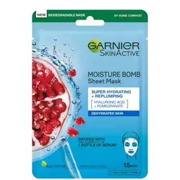 Moisture Bomb Увлажняющая тканевая маска для лица с гранатом Garnier