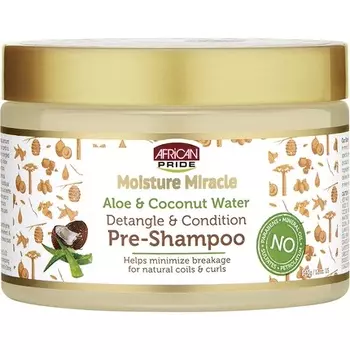 Moisture Miracle Aloe & Coconut Water Распутывающее и кондиционирующее средство перед шампунем 12 унций African Pride