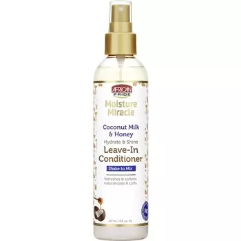 Moisture Miracle Несмываемый кондиционер с кокосовым молоком и медом 8 унций African Pride