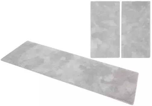 Мой дом Бордюр для кровати с высоким ворсом "коврик из микрофибры Magong My home Ш/Д (мост): 70х140 см (2 шт.), Ш/Д (рейка): 70х270 см (1 шт.), цвет silberfarben