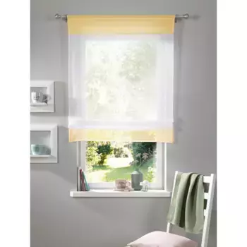 Мой дом ленточная рулонная штора «Xana», со штангой, ленточная рулонная штора, сборка на завязках My Home, желтый