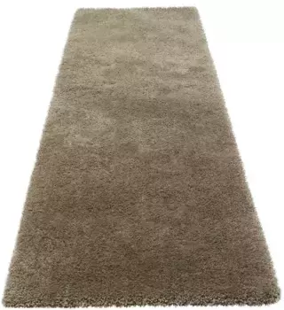 Мой дом Лохматая дорожка "Desner", прямоугольная, микрофибра, однотонная, подходит для пола с подогревом, дорожка, мостик, прихожая My home 67х230 см, цвет sand