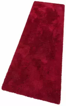 Мой дом Лохматая дорожка "Desner", прямоугольная, микрофибра, однотонная, подходит для пола с подогревом, дорожка, мостик, прихожая My home 80х250 см, красный