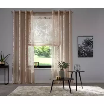 Мой дом римская штора «Анна» на липучке, полупрозрачная, выгорание, вискоза My Home, цвет sand