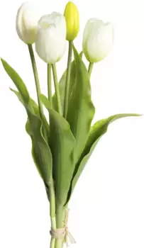 Мой домашний искусственный цветок "Пакет тюльпанов Holland Real Touch" My home /10х35 см, кремово-белый