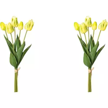 Мой домашний искусственный тюльпан «букет тюльпанов» My Home, желтый