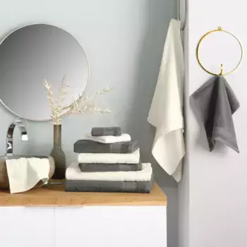 Мой домашний комплект полотенец "Афри My home (10 шт.), кремовый/антрацит