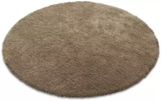 Мой домашний ковер "Desner", круглый, микрофибра, ковры с глубоким ворсом, гостиная, спальня, детская комната My home 140 см, цвет sand