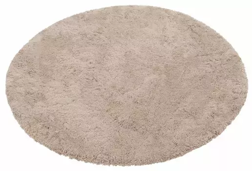 Мой домашний ковер "Desner", круглый, микрофибра, ковры с глубоким ворсом, гостиная, спальня, детская комната My home 190 см, бежевый