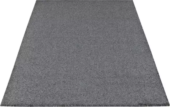 Мой домашний ковер "Frisee MALAGA 4700 с коротким ворсом, однотонный в крапинку", прямоугольный, для гостиной, спальни, плоский, прочный ковер, дорожка и круглый My home 120 см, цвет anthrazit