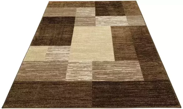 Мой домашний ковер "Мелвин", прямоугольный, очень мягкий, плоский ковер с клетчатым узором My home 200х290 см, коричневый