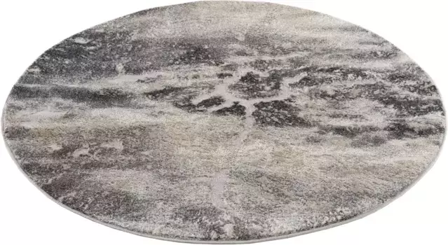 Мой домашний ковер "Мрамор", круглый, имитация мрамора My home 190 см, 190 см, серый