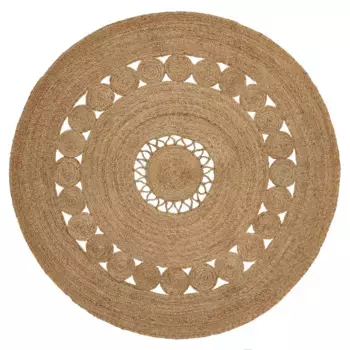 Мой домашний ковер "Naturala, джутовый ковер, ручная работа", круглый, натуральный продукт, джут, бохо, двусторонний ковер, гостиная, столовая My home 190 см, цвет natur