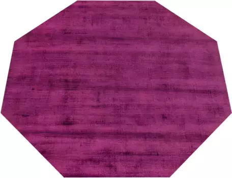 Мой домашний ковер "Ширли, вискозный ковер ручной работы, переливающиеся цвета", восьмиугольный, ковры ручной работы, гостиная, спальня, столовая My home 80х150 см, цвет weinrot