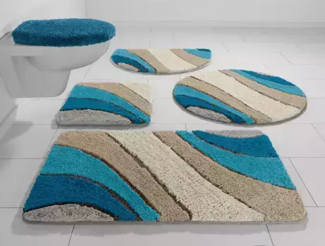 Мой домашний коврик для ванной "Джози", высота 20 мм, с противоскользящим покрытием My home прямоугольный (60х100 см), цвет royal