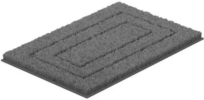 Мой домашний коврик для ванной "Eliane", высота 20 мм, с противоскользящим покрытием, прочный, коврик для ванной, с эффектом high-low My home прямоугольный (50х80 см), серый