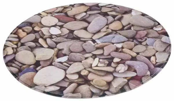 Мой домашний коврик для ванной "Камни" My home круглый ( 80 см), цвет sand