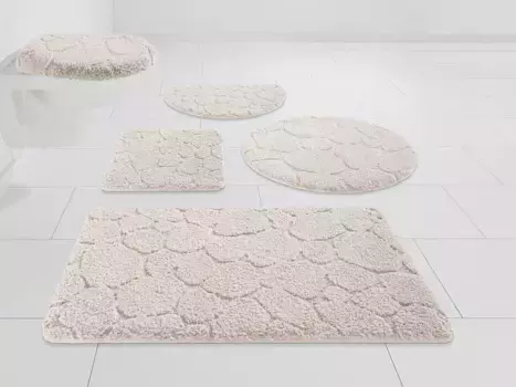 Мой домашний коврик для ванной "Камни" My home прямоугольный (55х50 см), цвет natur