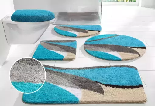 Мой домашний коврик для ванной "Magnus" My home прямоугольный (55х50 см), синий