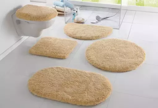 Мой домашний коврик для ванной "Merida" My home волнистая (50х90 см), цвет sand