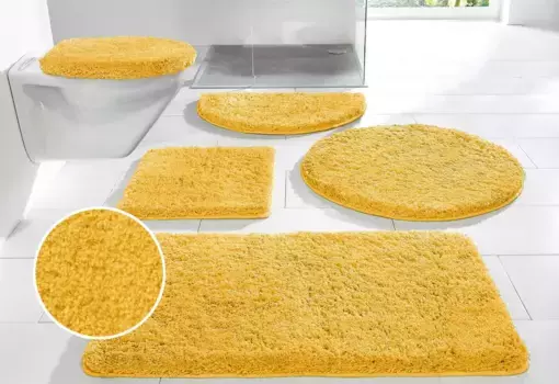 Мой домашний коврик для ванной "Санремо" My home 3 шт. Отдельностоящий туалетный гарнитур, цвет senf