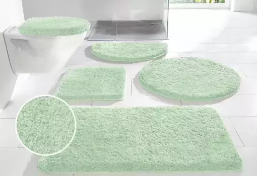 Мой домашний коврик для ванной "Санремо" My home 3 шт. Отдельностоящий туалетный гарнитур, цвет salbei